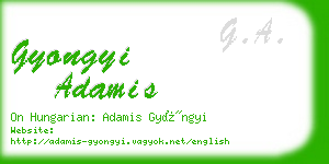 gyongyi adamis business card